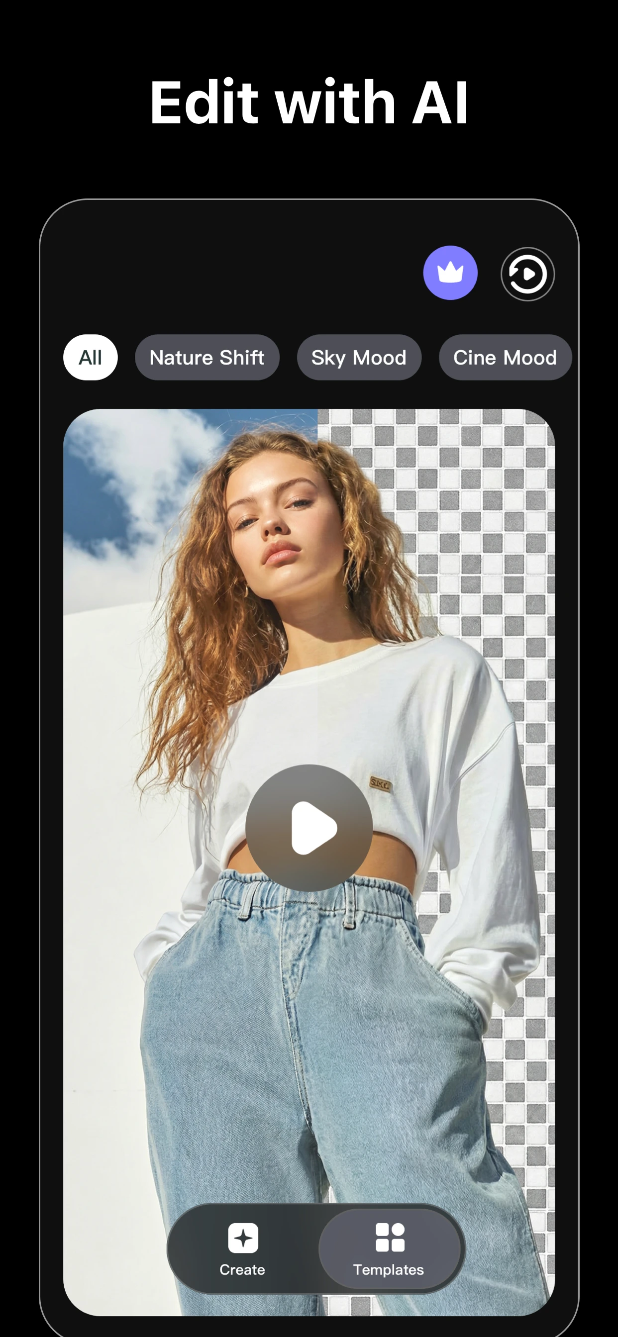 Current App Store artwork showing the real video-effects template browser